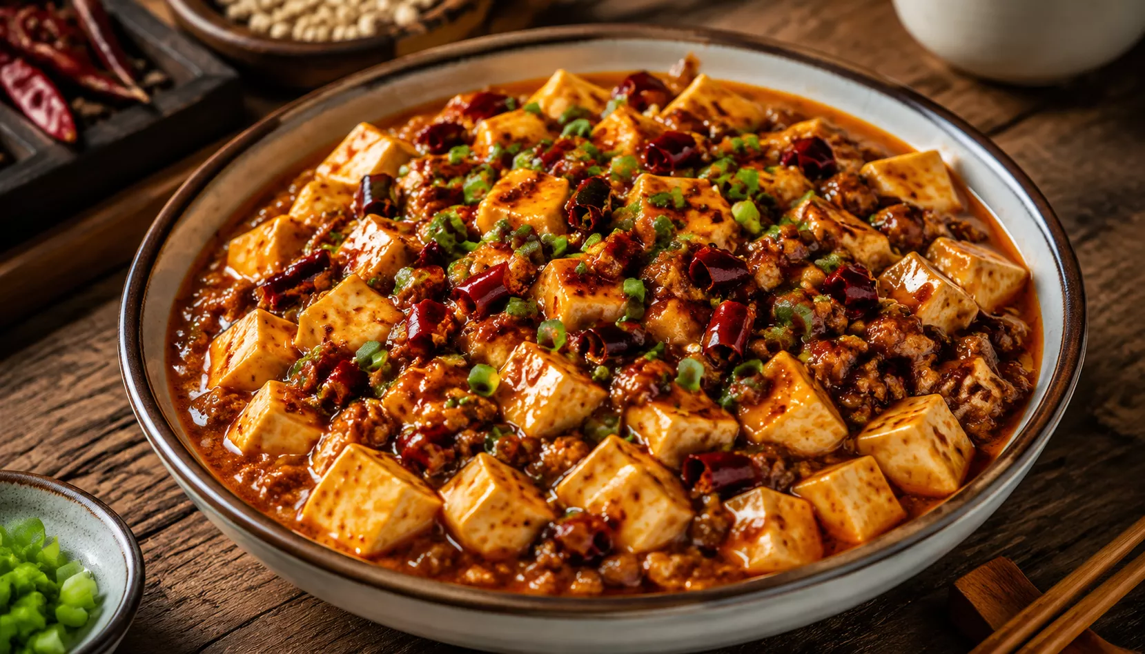 正宗麻婆豆腐做法,刀口辣椒是关键