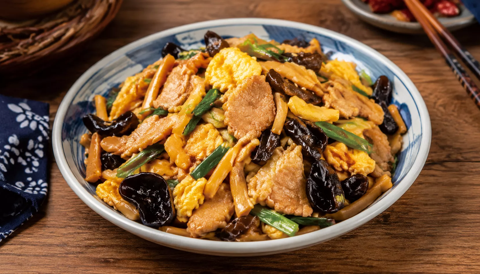 厨师长教你:木须肉的家常做法,传统孔府名菜