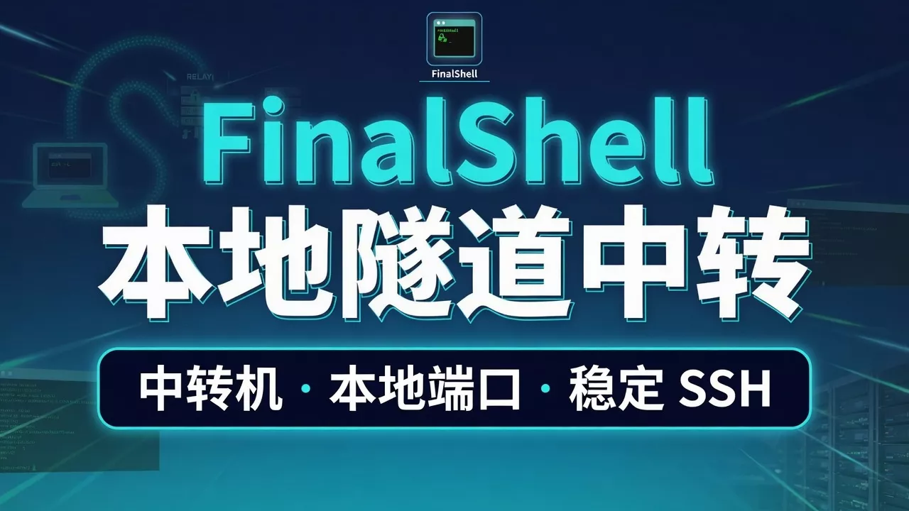 FinalShell本地隧道中转SSH：差线路机器这样连更稳