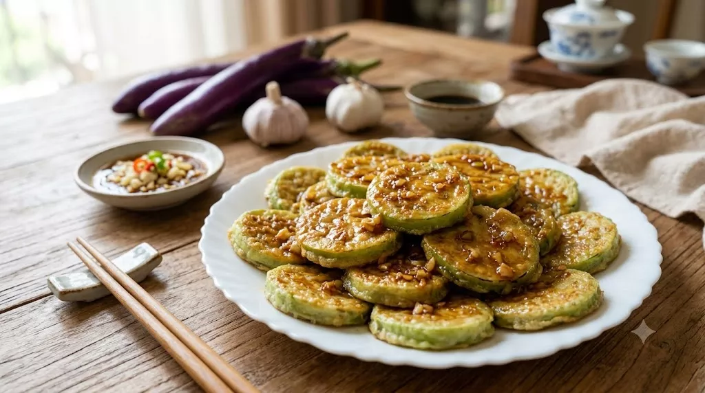 煎茄饼这样做,酸甜入味不油腻